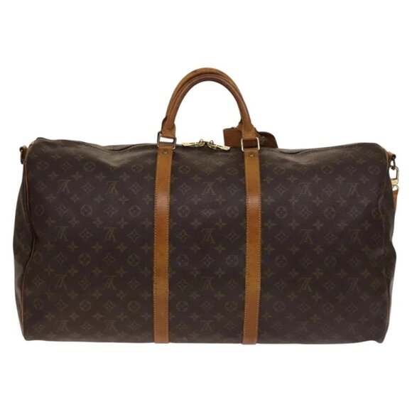 LOUIS VUITTON Monogram Keepall Bandouliere 60 Boston Bag M41412 LV Auth 140306 - Picture 3 of 16